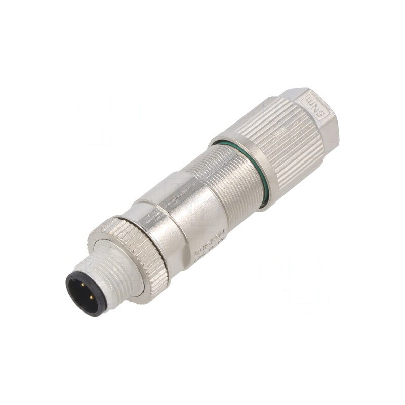 Mufă M12 4 PIN Ethernet Pe Cablu IDC Drept 60V | Electronic-mag.ro | Componente Electronice