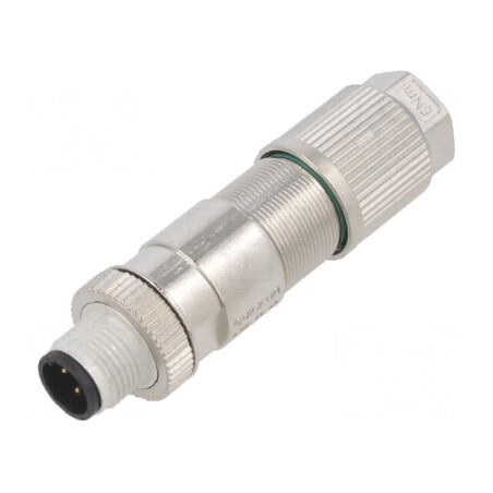 Mufă M12 4 PIN Ethernet Pe Cablu IDC Drept 60V | Electronic-mag.ro | Componente Electronice