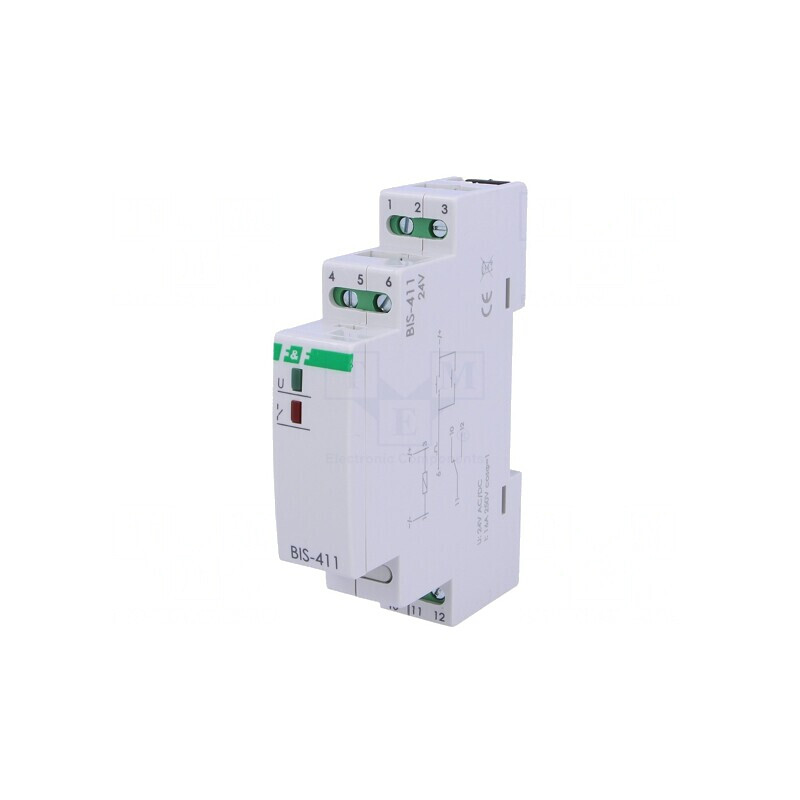 Releu Bistabil de Impulsuri SPDT 16A IP20 BIS-411 24V AC/DC | Electronic-mag.ro | Componente Electronice