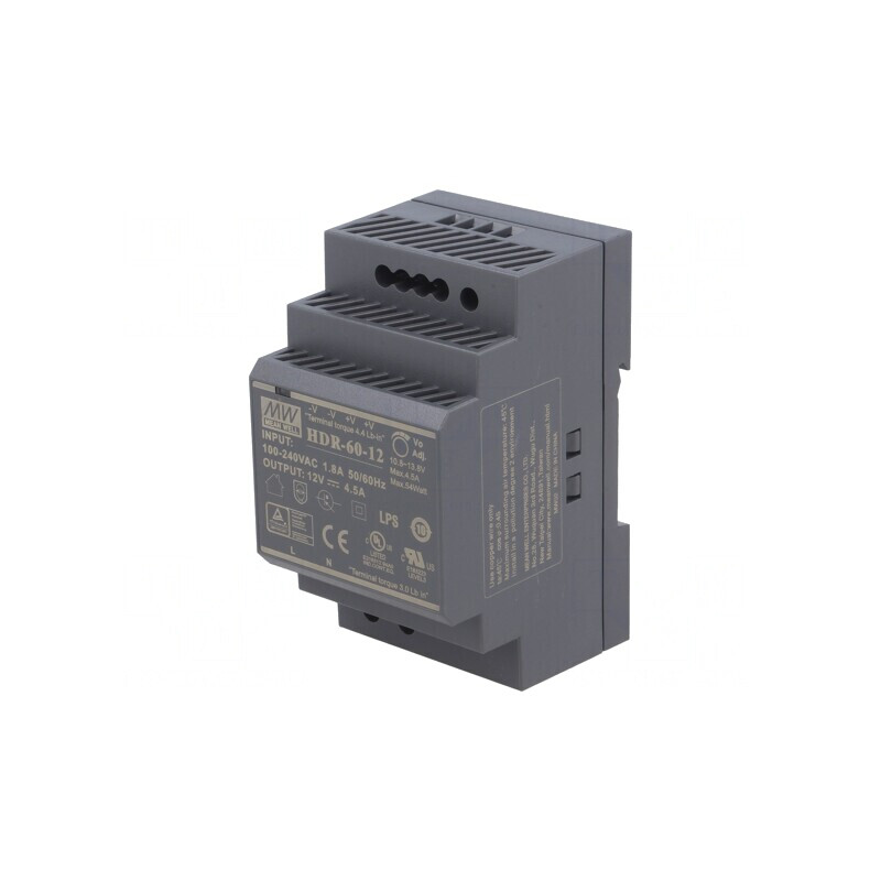 Alimentator Pulsatoriu pentru Șină DIN 54W 12V 4,5A | Electronic-mag.ro | Componente Electronice Alimentator Pulsatoriu pentru Șină DIN 54W 12V 4,5A | Electronic-mag.ro | Componente Electronice