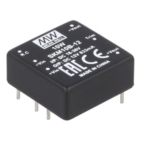 Convertor DC/DC 10W 18-36V la 12V 833mA THT | Electronic-mag.ro | Componente Electronice
