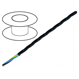 Cablu | ÖLFLEX® HEAT 260 MC | litat | Cu | 5G1,5mm2 | PTFE | negru | 0091317