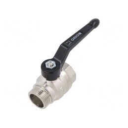 Robinet mecanic cu bilă alamă nichelată 25bar | Electronic-mag.ro | Componente Electronice