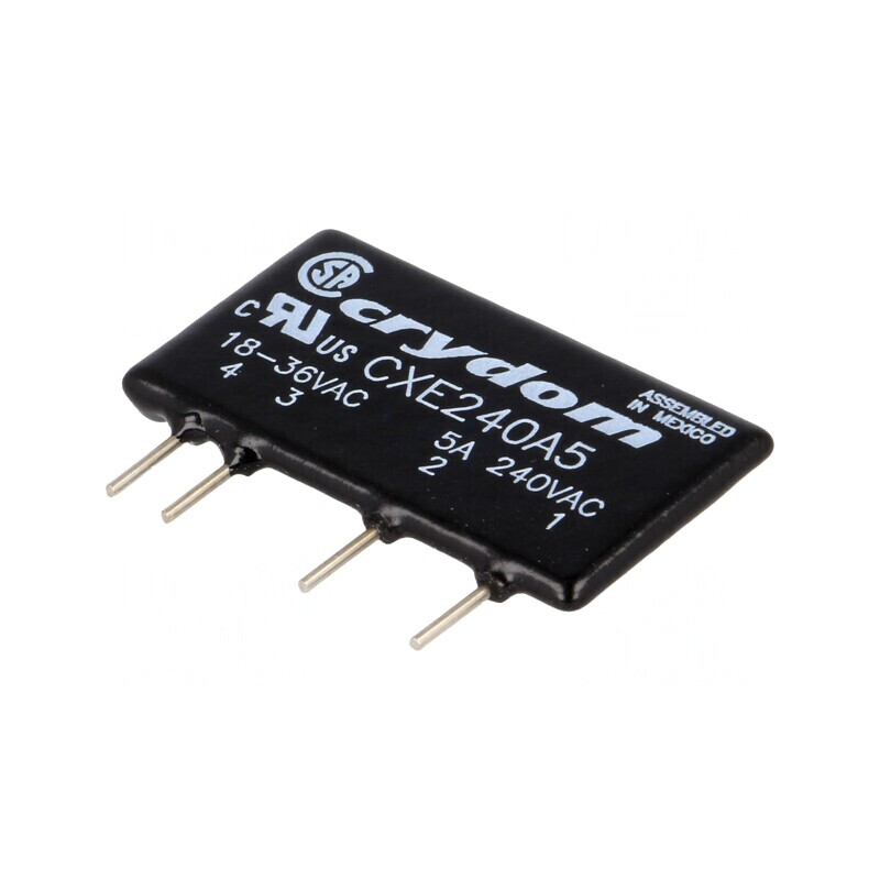 Releu Semiconductor 18-36VAC 5A 12-280VAC THT SIP CXE240A5 | Electronic-mag.ro | Componente Electronice