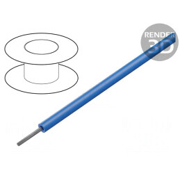 Cablu | HookUp Wire | litat | Cu | 24AWG | PVC | albastru | 1kV | 30,5m | 1550 BL005