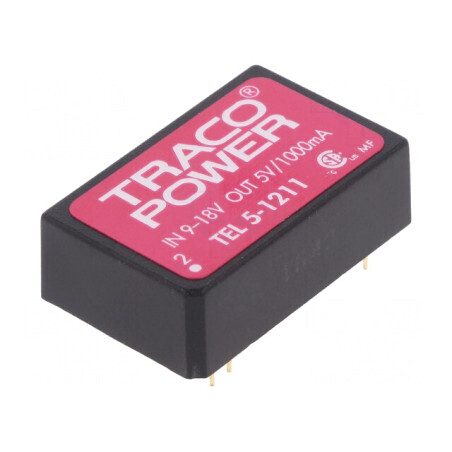 Convertor DC/DC 5W 9÷18V la 5V 1000mA DIP24 | Electronic-mag.ro | Componente Electronice