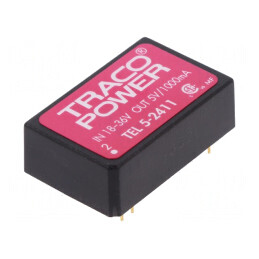 Convertor DC/DC 5W 18-36V la 5V 1000mA DIP24 | Electronic-mag.ro | Componente Electronice