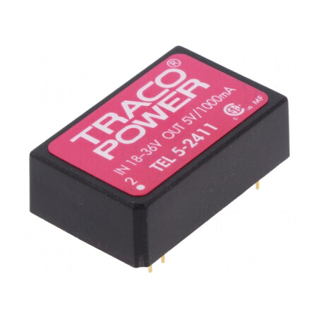 Convertor DC/DC 5W 18-36V la 5V 1000mA DIP24 | Electronic-mag.ro | Componente Electronice
