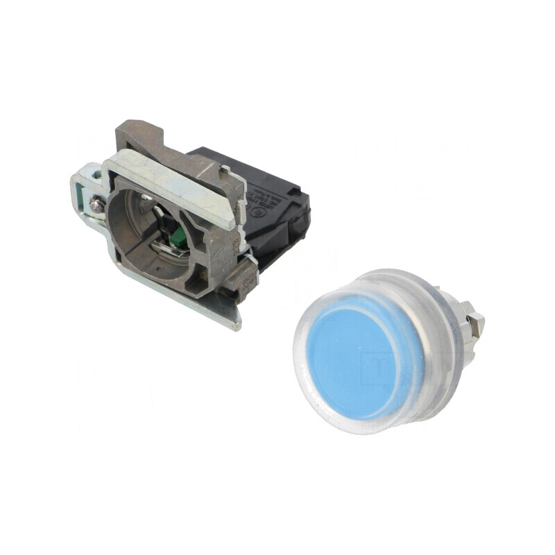 Buton Apăsare 22mm NO Albastru fără IP66 | Electronic-mag.ro | Componente Electronice