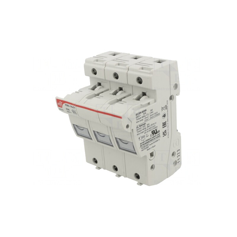 Clemă Siguranțe 14x51mm pentru Șină DIN 50A IP20 | Electronic-mag.ro | Componente Electronice
