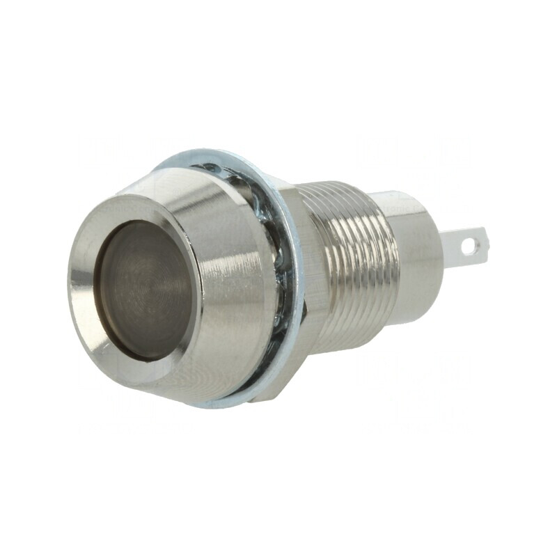 Lampa LED roșie 12VDC Ø12,7mm IP67 alamă | Electronic-mag.ro | Componente Electronice Lampa LED roșie 12VDC Ø12,7mm IP67 alamă | Electronic-mag.ro | Componente Electronice