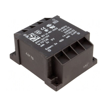 Transformator Încapsulat 40VA 115VAC 9V 2222mA | Electronic-mag.ro | Componente Electronice