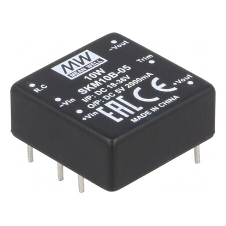Convertor DC/DC 10W 18-36V la 5V 2000mA THT | Electronic-mag.ro | Componente Electronice
