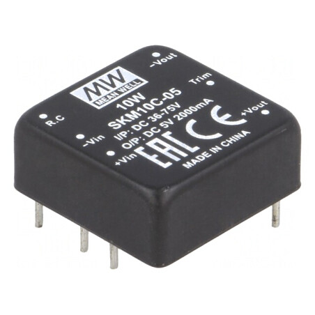 Convertor DC/DC 10W 36-75V la 5V 2000mA THT | Electronic-mag.ro | Componente Electronice