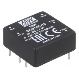 Convertor DC/DC 10W 4.7-9V la 15V 666mA THT | Electronic-mag.ro | Componente Electronice