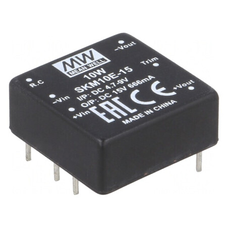 Convertor DC/DC 10W 4.7-9V la 15V 666mA THT | Electronic-mag.ro | Componente Electronice