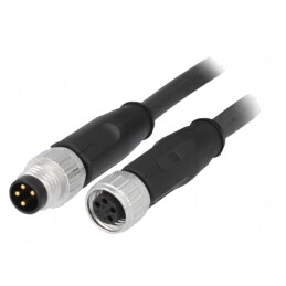 Cablu senzori/automatizări M8-M8 4 pini tată-mamă