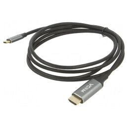 Adaptor USB 3.1 HDMI USB C Aurit 1,8m Negru PVC | Electronic-mag.ro | Componente Electronice