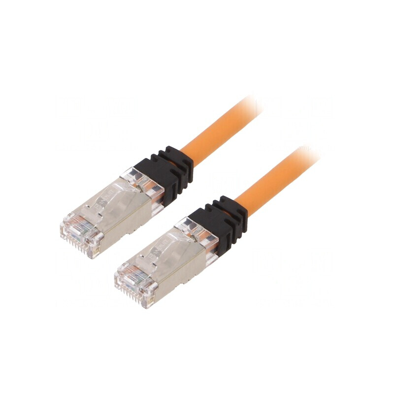 Patch Cord S/FTP 10Gig LSZH Portocaliu 2m | Electronic-mag.ro | Componente Electronice