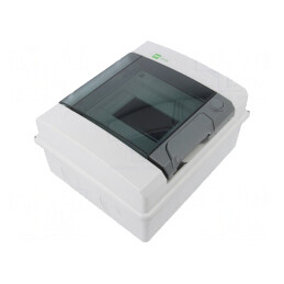 Carcasă pentru aparatură modulară IP65 gri deschis 6 module | Electronic-mag.ro | Componente Electronice