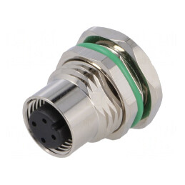 Soclu M12 4P IP67 250V | Electronic-mag.ro | Componente Electronice