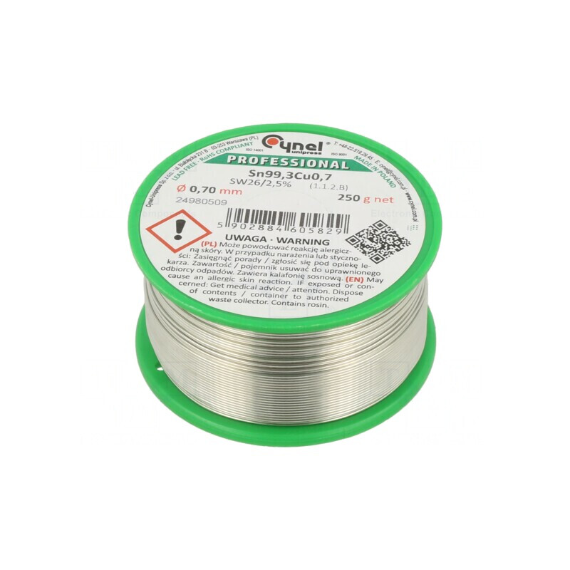 Sârmă de lipit fără plumb 0,7mm 250g | Electronic-mag.ro | Componente Electronice Sârmă de lipit fără plumb 0,7mm 250g | Electronic-mag.ro | Componente Electronice