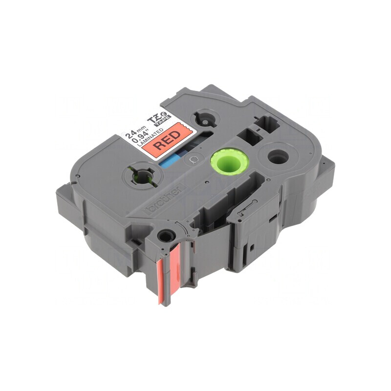 Bandă etichetare 24mm x 8m roșie/neagră TZE-451 | Electronic-mag.ro | Componente Electronice