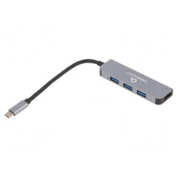 Adaptor USB 3.2 HDMI cu 3 Porturi USB A și Port USB C 0.09m | Electronic-mag.ro | Componente Electronice