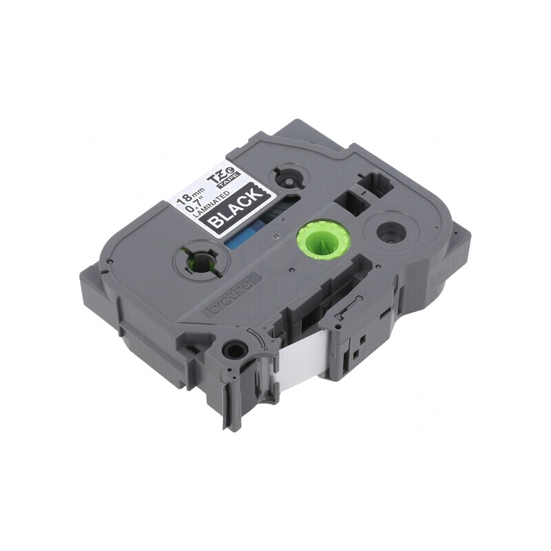 Banda Neagră 18mm x 8m cu Caracter Alb TZE-345 | Electronic-mag.ro | Componente Electronice