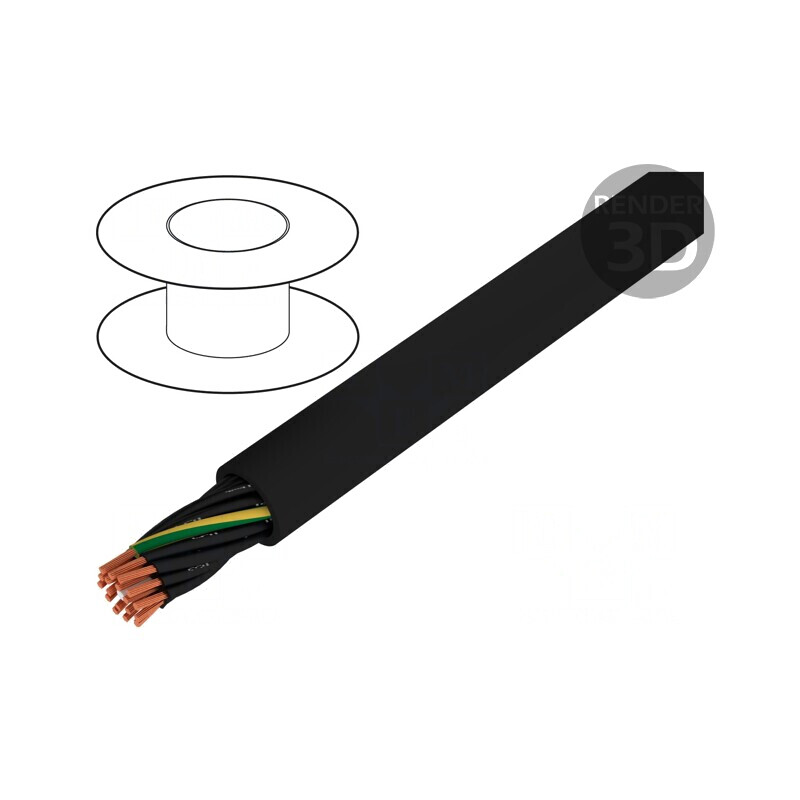 Cablu Electric Neecranat 18G2,5mm2 Negru 300V/500V | Electronic-mag.ro | Componente Electronice