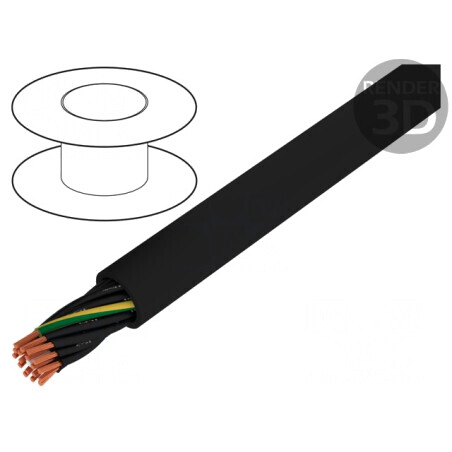 Cablu Electric Neecranat 18G2,5mm2 Negru 300V/500V | Electronic-mag.ro | Componente Electronice