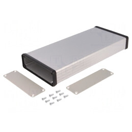 Carcasă Aluminiu Gri 103x220x30mm | Electronic-mag.ro | Componente Electronice