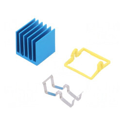 Radiator extrudat cu aripioare BGA albastru 17x17mm | Electronic-mag.ro | Componente Electronice