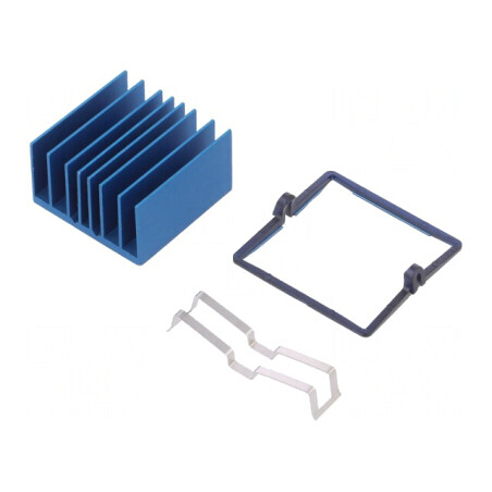 Radiator extrudat cu aripioare BGA albastru 31x31mm | Electronic-mag.ro | Componente Electronice