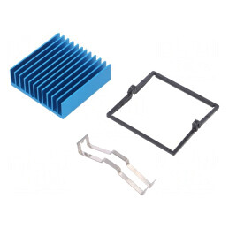 Radiator Extrudat cu Aripioare BGA Albastru 40x40mm | Electronic-mag.ro | Componente Electronice