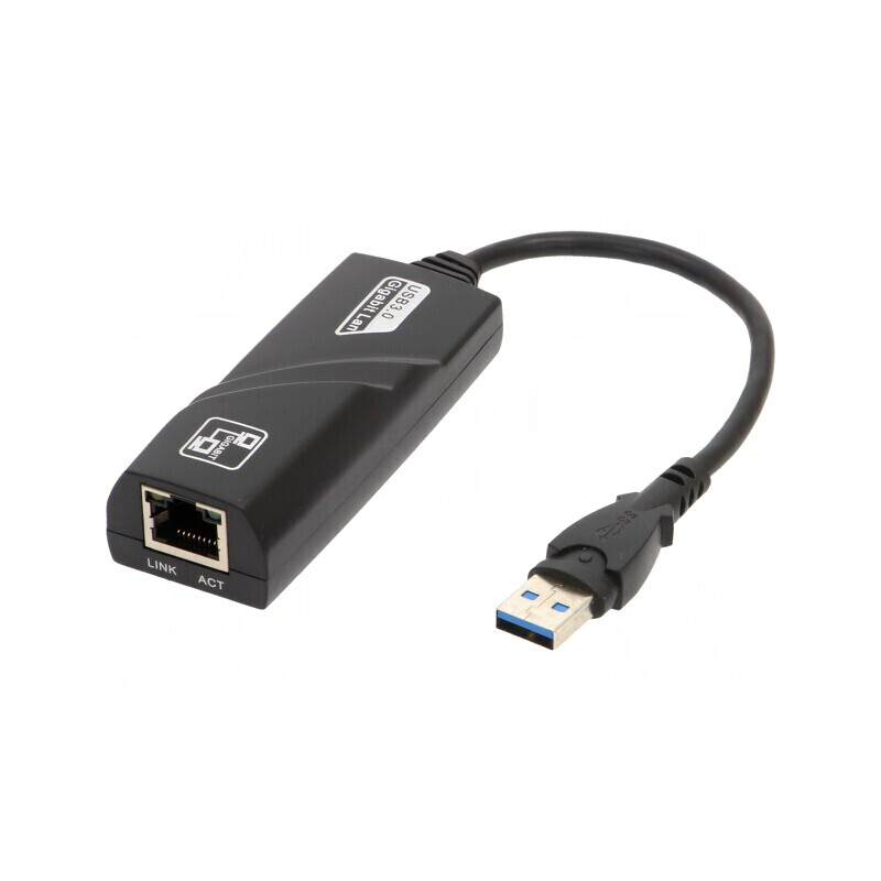 Adaptor USB la Ethernet Rapid 3.0 10/100/1000Mbps 0.15m | Electronic-mag.ro | Componente Electronice