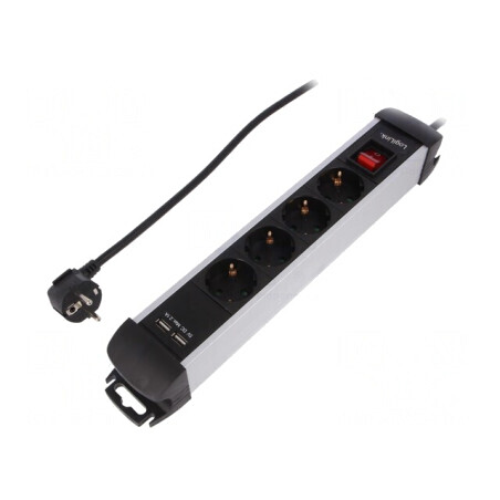 Prelungitor cu 6 prize, 1,5m, 250VAC 16A | Electronic-mag.ro | Componente Electronice
