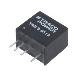 Convertor DC/DC 3W 4.5-13.2V la 12V 250mA SIP | Electronic-mag.ro | Componente Electronice