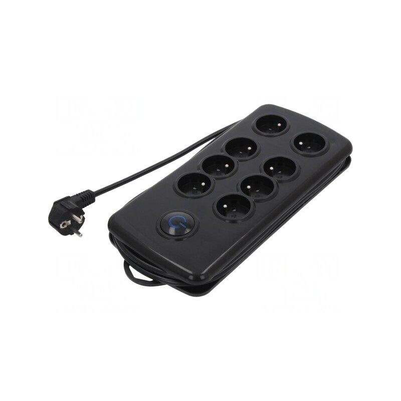 Prelungitor cu Protecție la Supratensiune, 8 Prize, 10A | Electronic-mag.ro | Componente Electronice Prelungitor cu Protecție la Supratensiune, 8 Prize, 10A | Electronic-mag.ro | Componente Electronice
