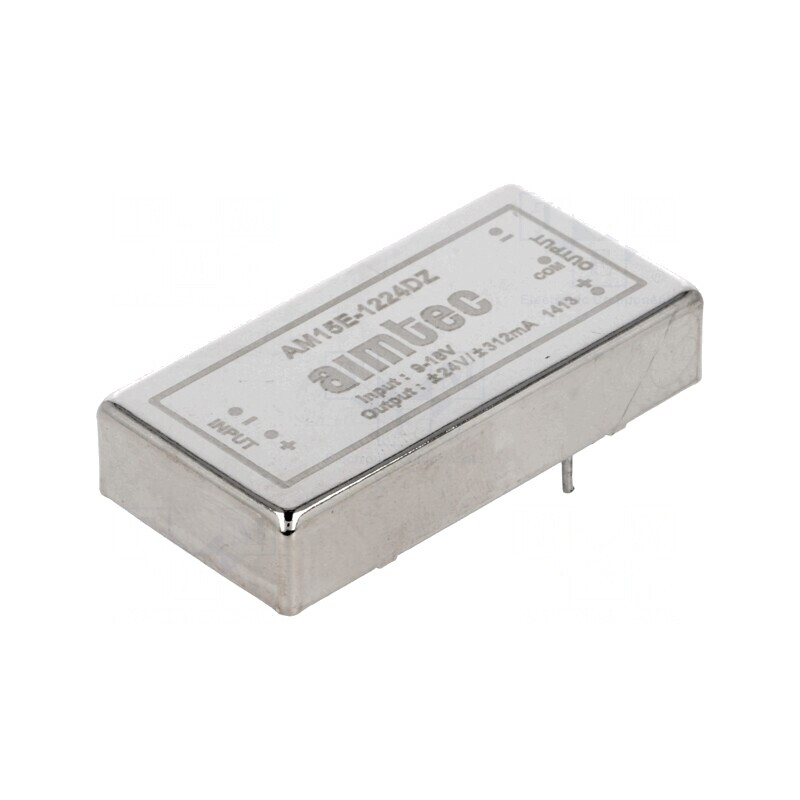 Convertor DC/DC 15W 9-18V la 24V/-24V AM15E-1224DZ | Electronic-mag.ro | Componente Electronice