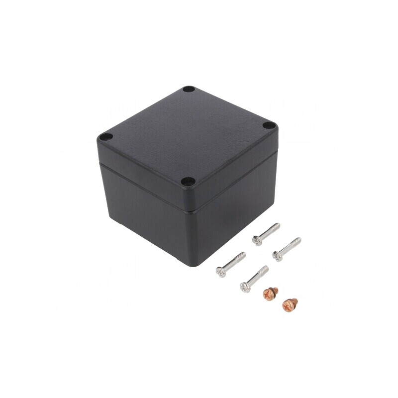 Carcasă Universală Aluminiu Negru 75x80x57mm | Electronic-mag.ro | Componente Electronice