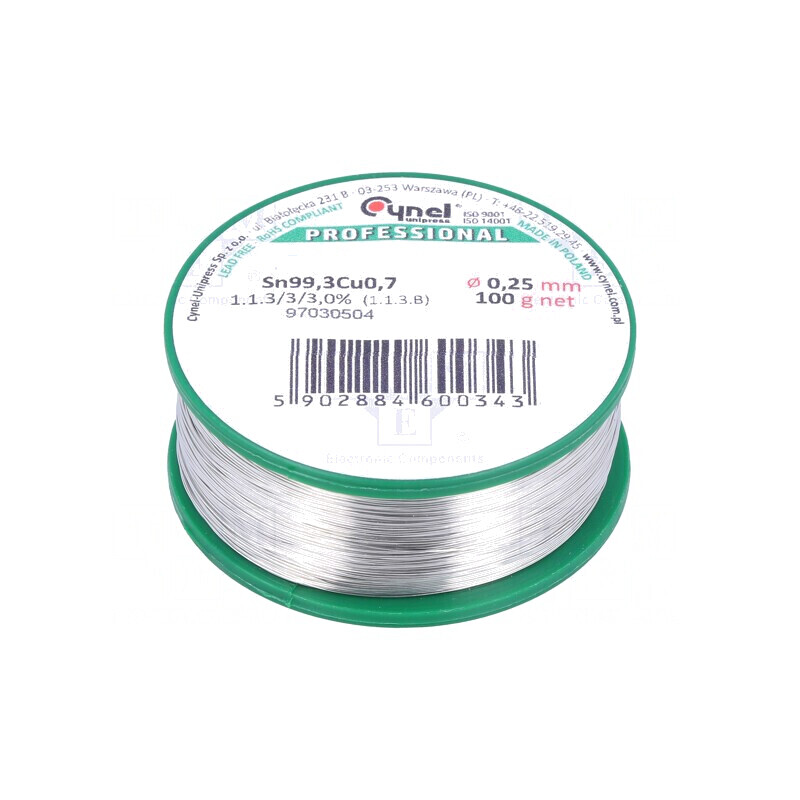 Sârmă de lipit fără plumb 0,25mm 100g | Electronic-mag.ro | Componente Electronice Sârmă de lipit fără plumb 0,25mm 100g | Electronic-mag.ro | Componente Electronice
