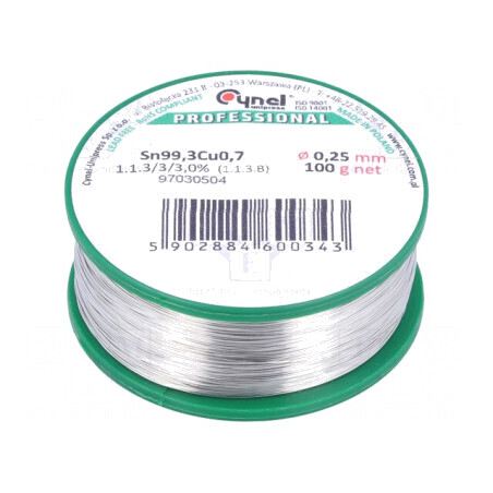 Sârmă de lipit fără plumb 0,25mm 100g | Electronic-mag.ro | Componente Electronice