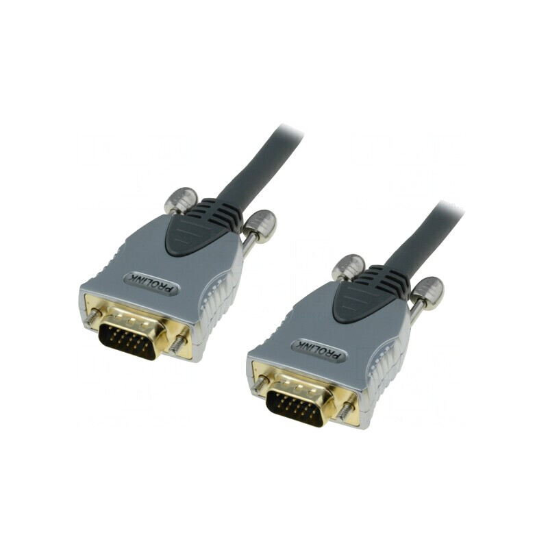 Cablu D-Sub 15 pini HD Negru 3m | Electronic-mag.ro | Componente Electronice