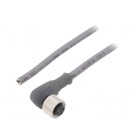 Cablu de conectare M12 5 pini 3m unghi 63VAC 2,5A | Electronic-mag.ro | Componente Electronice