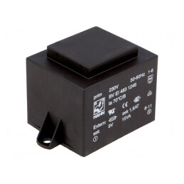 Transformator Încapsulat 15VA 230V 9V 1667mA PCB | Electronic-mag.ro | Componente Electronice