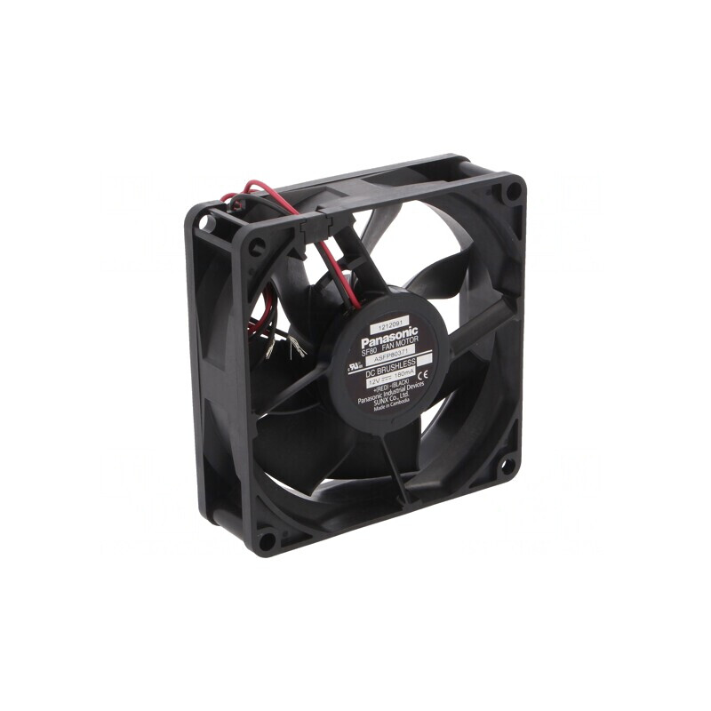 Ventilator axial 12V DC 80x80x25mm 70.2m3/h 30dBA cu rulment | Electronic-mag.ro | Componente Electronice
