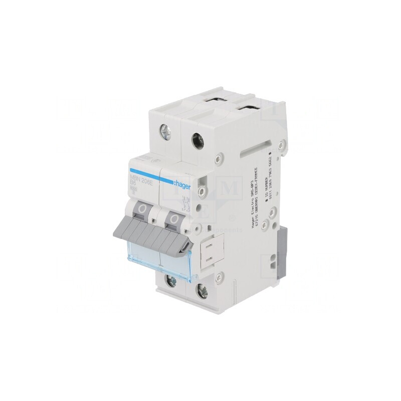 Întrerupător Supracurent 6A 2P 230/400V 6kA | Electronic-mag.ro | Componente Electronice