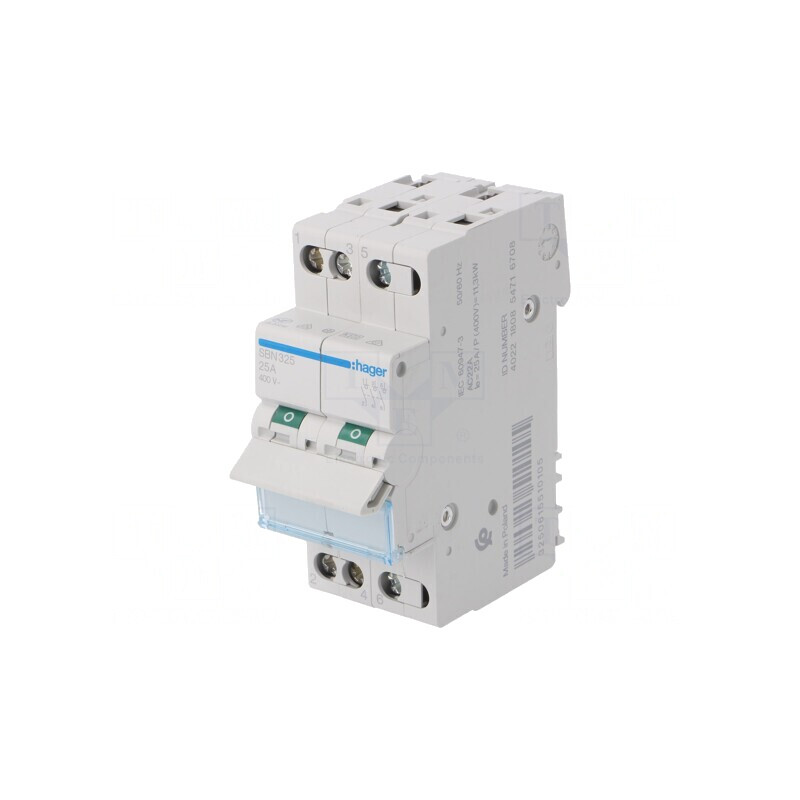 Separator-întrerupător Poli 3 pentru șină DIN 25A 400VAC | Electronic-mag.ro | Componente Electronice