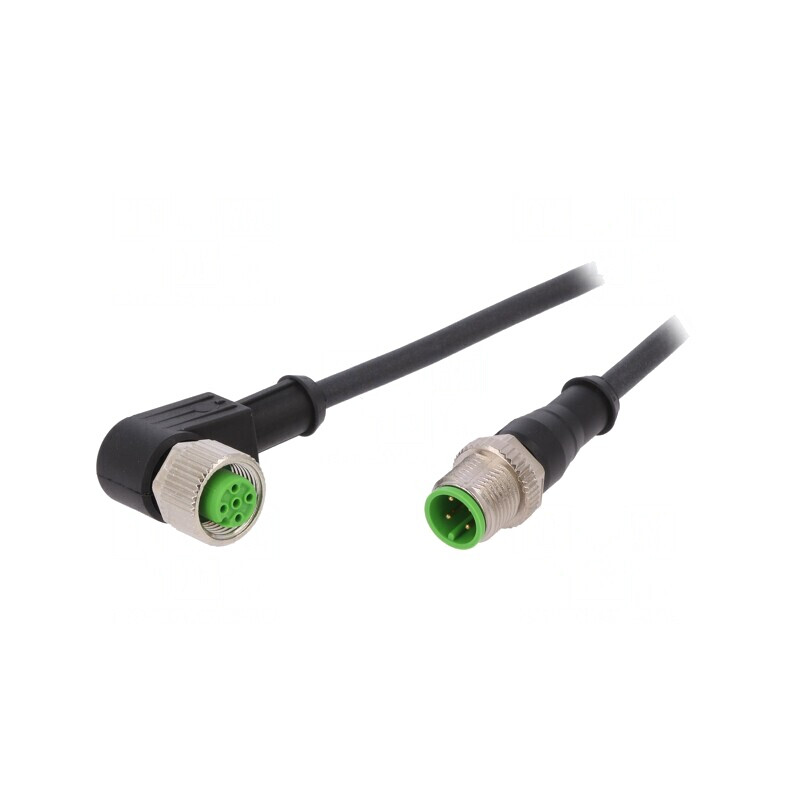 Cablu de Conectare M12 4P 2m 250V 4A PUR IP67 | Electronic-mag.ro | Componente Electronice